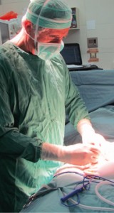 כירורגיה גינקולוגית פרופ' הרצל בן-חור בזמן ניתוח